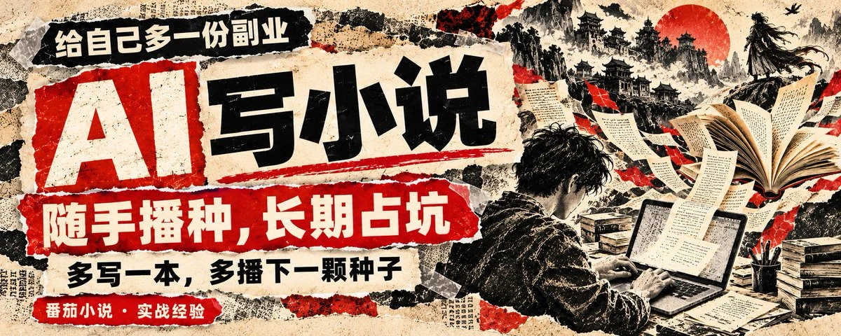 原帖题图:AI 写小说与轻副业创作思路